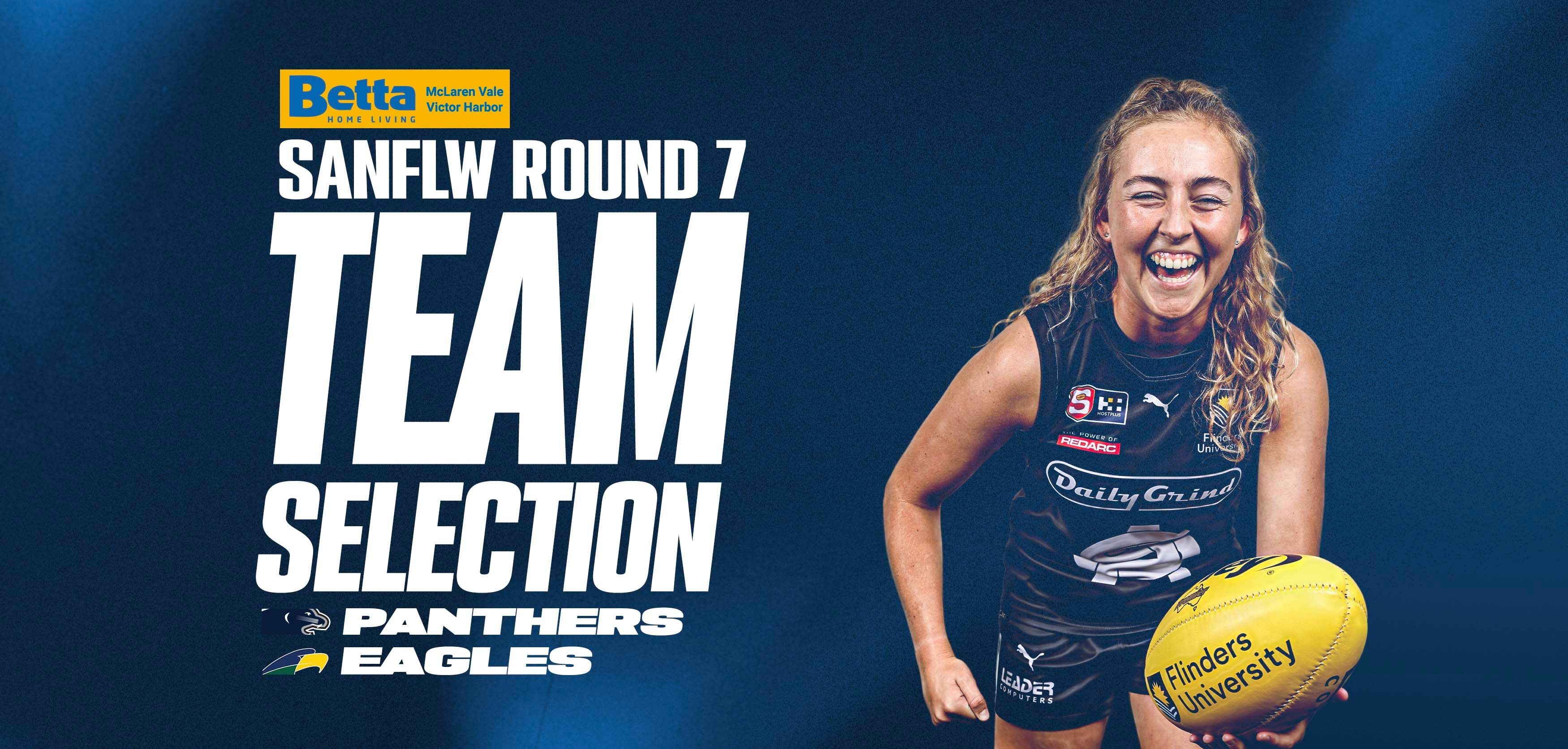 BETTA Team Selection: SANFLW Rd 7 vs Eagles BETTA Team Selection: SANFLW Rd 7 vs Eagles